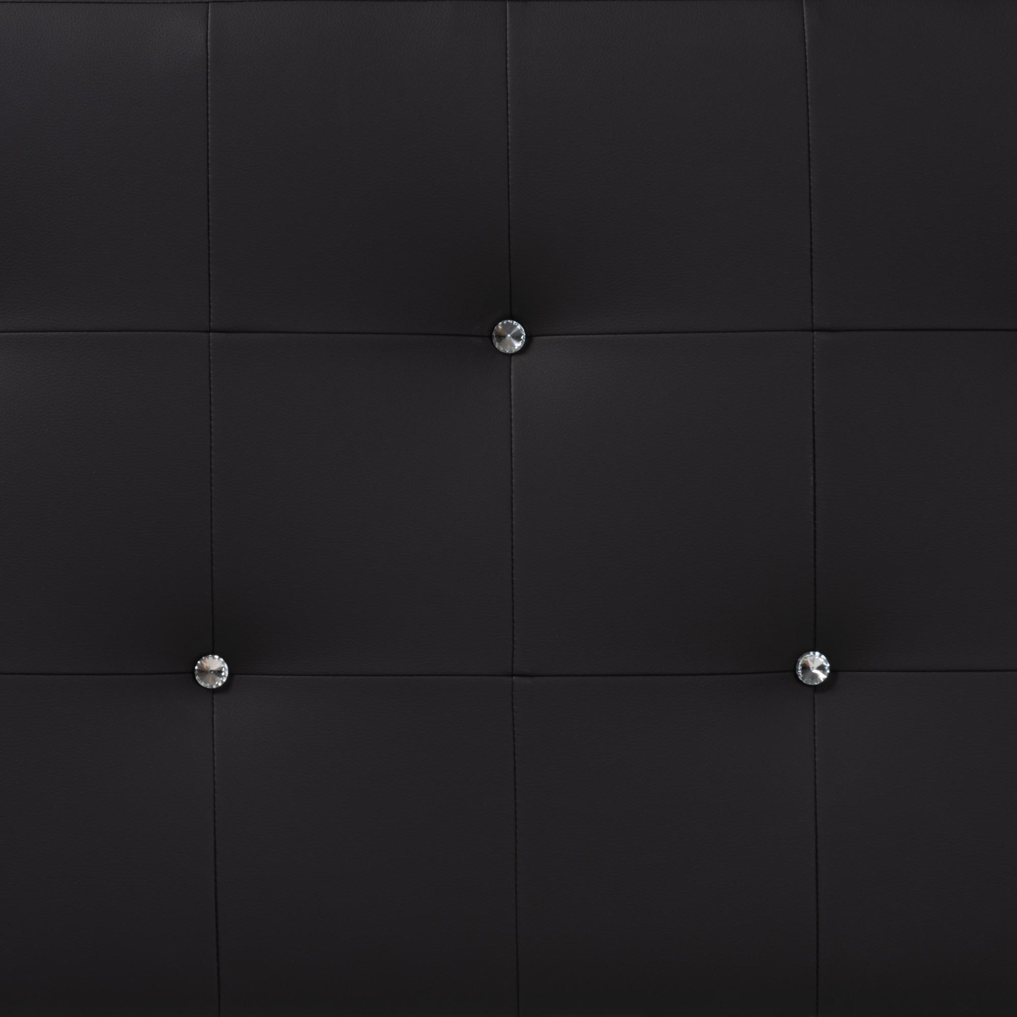 Baxton Studio Kirchem Modern and Contemporary Black Faux Leather Upholstered Twin Size Headboard