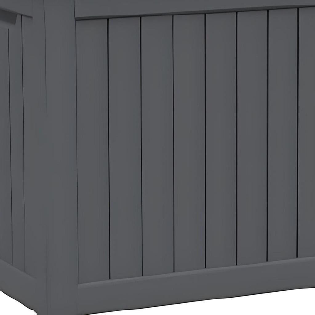 58" Black Polypropylene Water Resistant Deck Box