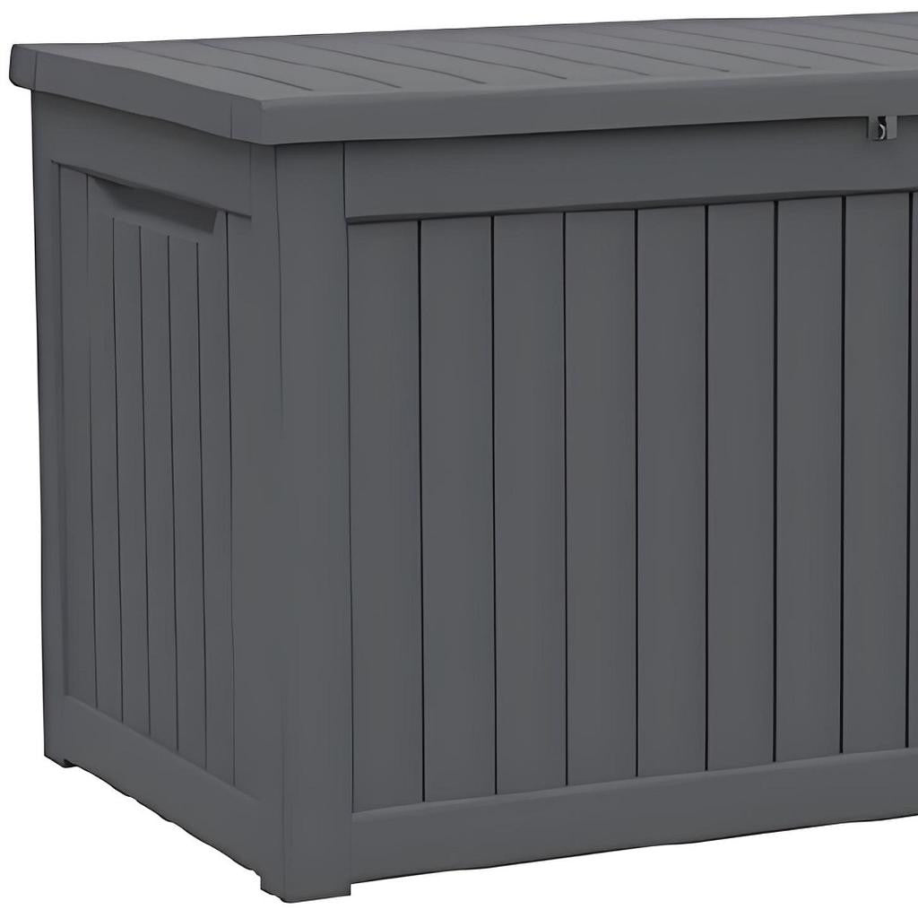 58" Black Polypropylene Water Resistant Deck Box