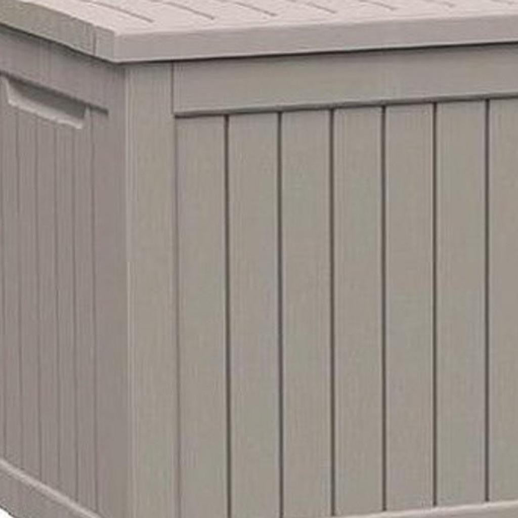 58" Light Brown Polypropylene Water Resistant Deck Box