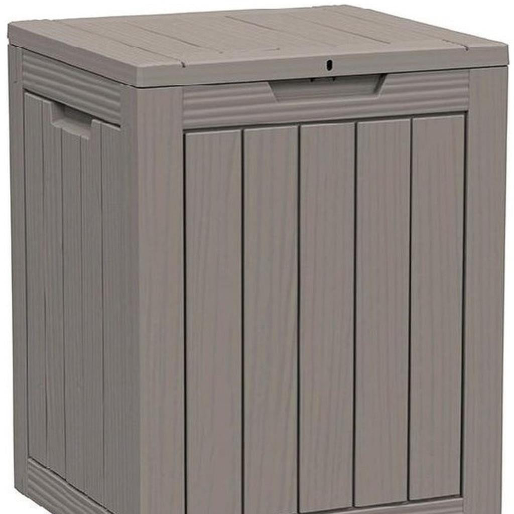 18" Light Brown Polypropylene Water Resistant Deck Box
