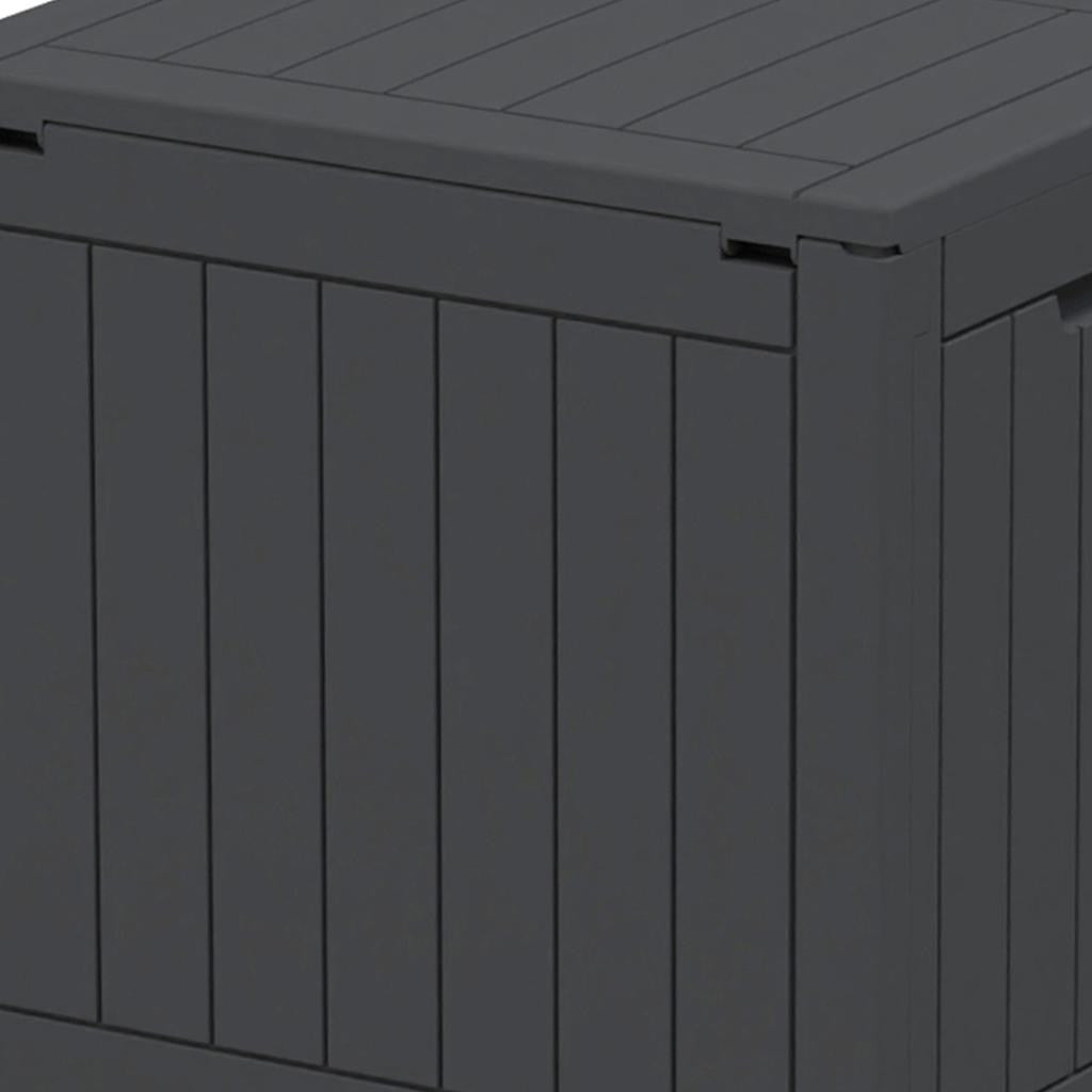 22" Black Polypropylene Water Resistant Deck Box
