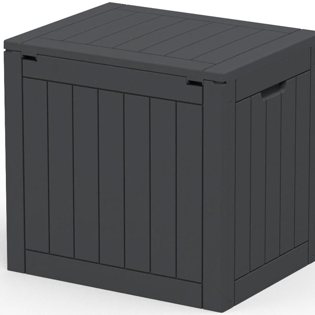 22" Black Polypropylene Water Resistant Deck Box