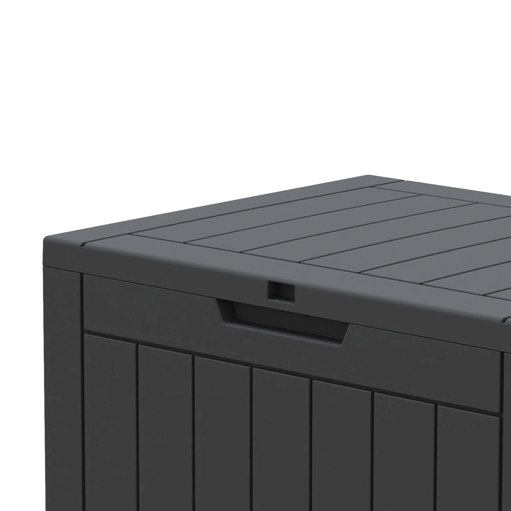 22" Black Polypropylene Water Resistant Deck Box