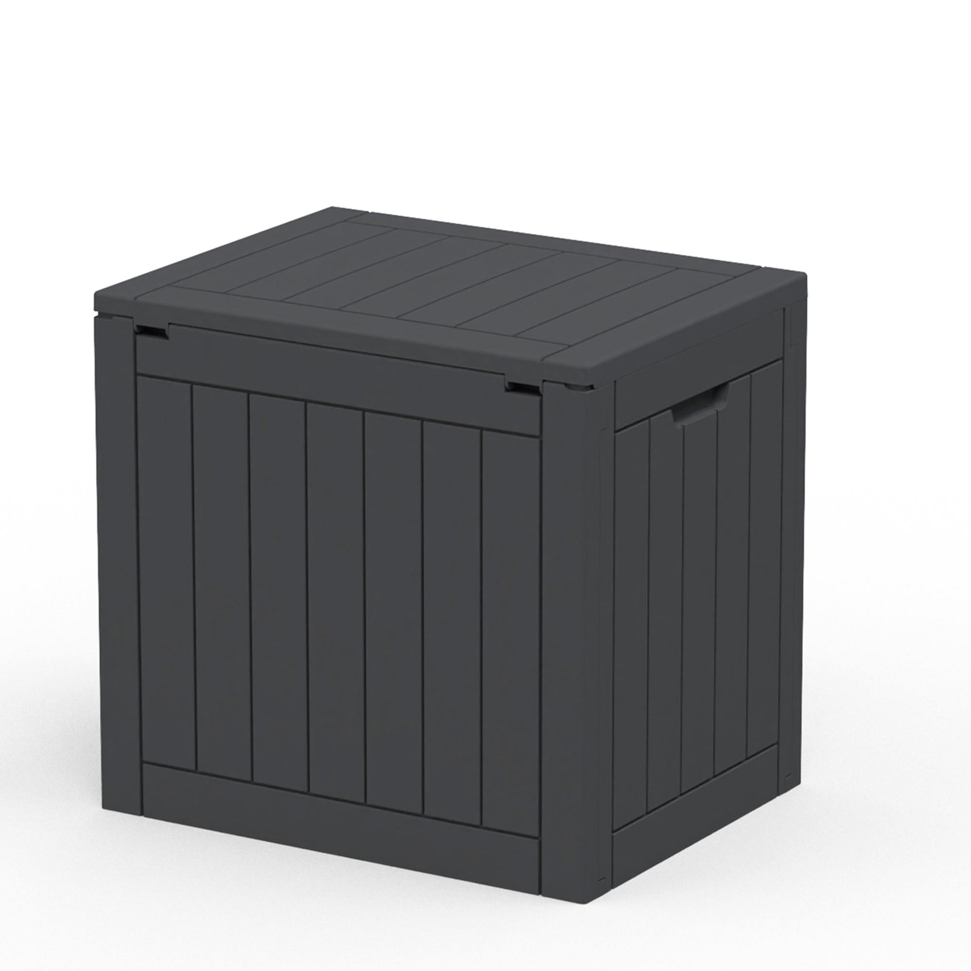 22" Black Polypropylene Water Resistant Deck Box