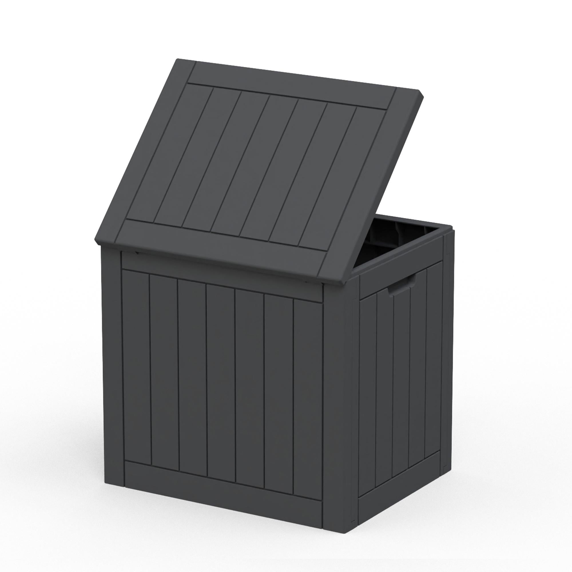 22" Black Polypropylene Water Resistant Deck Box