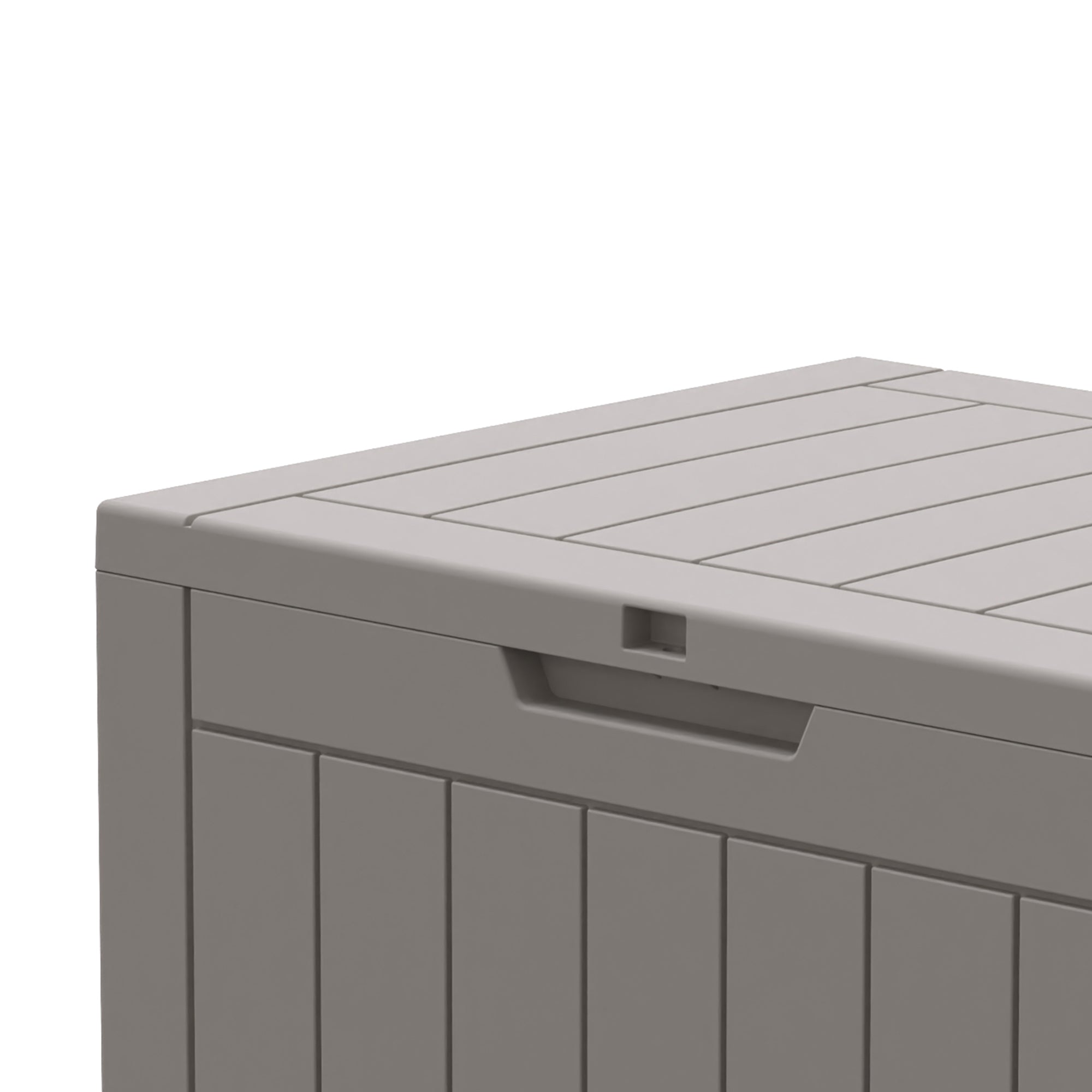 22" Light Brown Polypropylene Water Resistant Deck Box