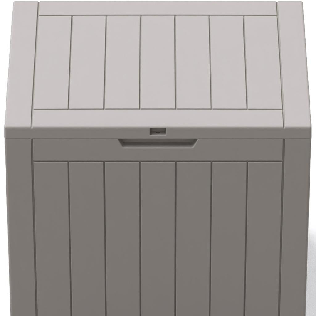 22" Light Brown Polypropylene Water Resistant Deck Box