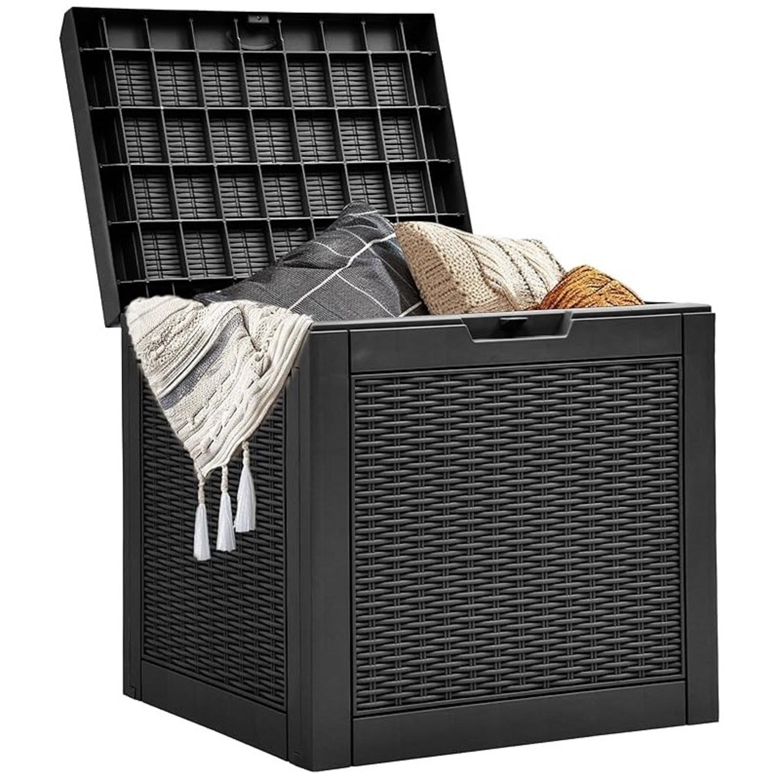 22" Black Polypropylene Water Resistant Deck Box