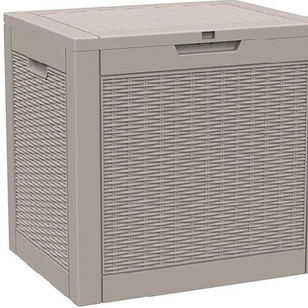22" Light Brown Polypropylene Water Resistant Deck Box