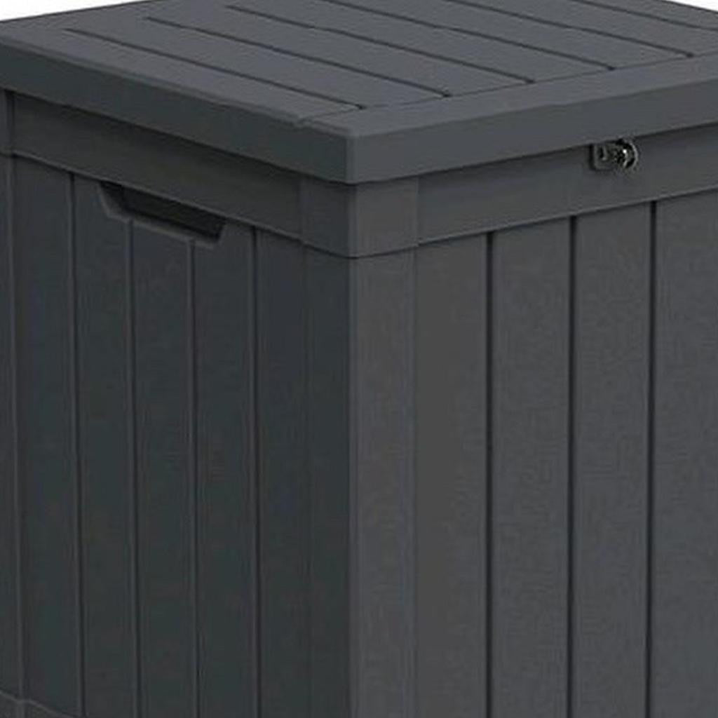 22" Black Polypropylene Water Resistant Deck Box