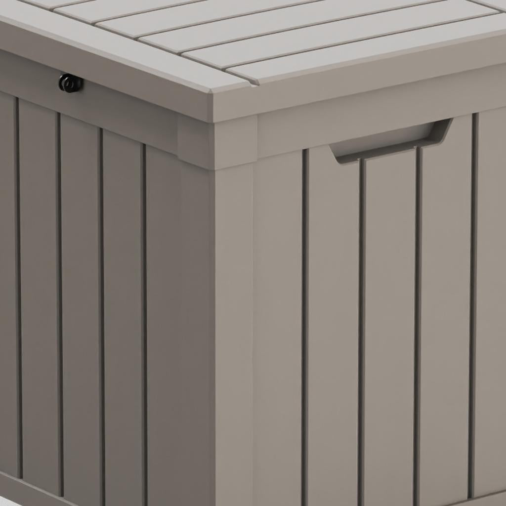 22" Light Brown Polypropylene Water Resistant Deck Box