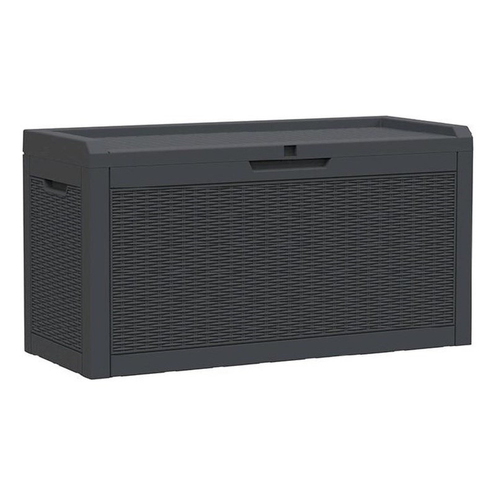 42" Black Polypropylene Water Resistant Deck Box