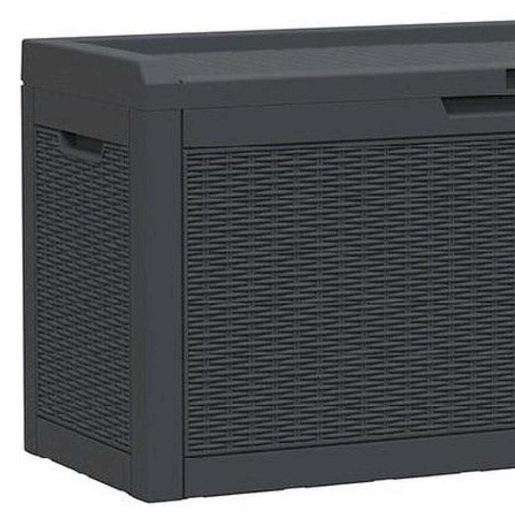 42" Black Polypropylene Water Resistant Deck Box