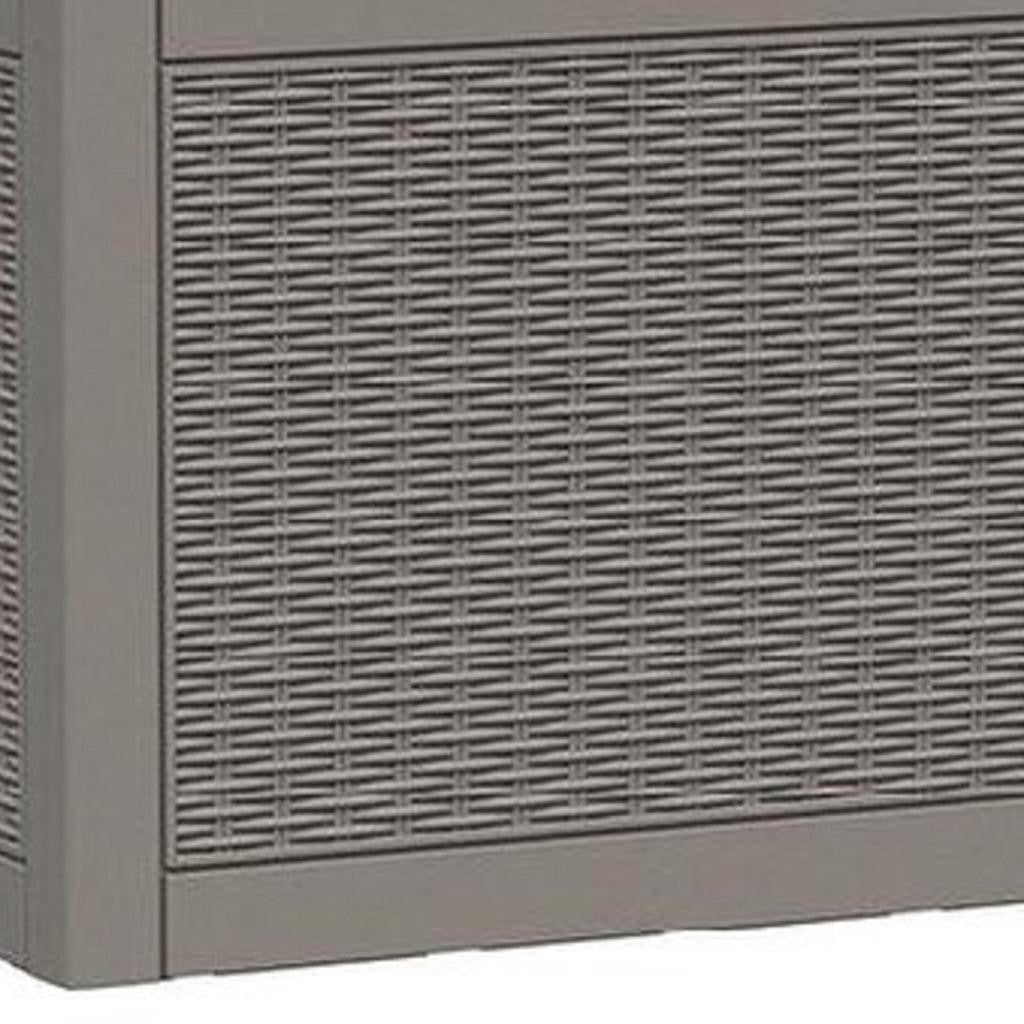 42" Light Brown Polypropylene Water Resistant Deck Box
