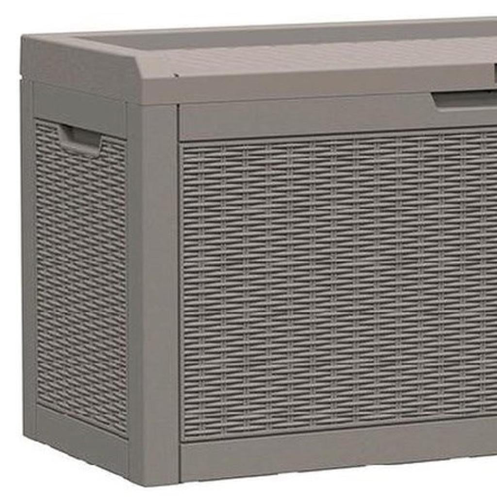 42" Light Brown Polypropylene Water Resistant Deck Box