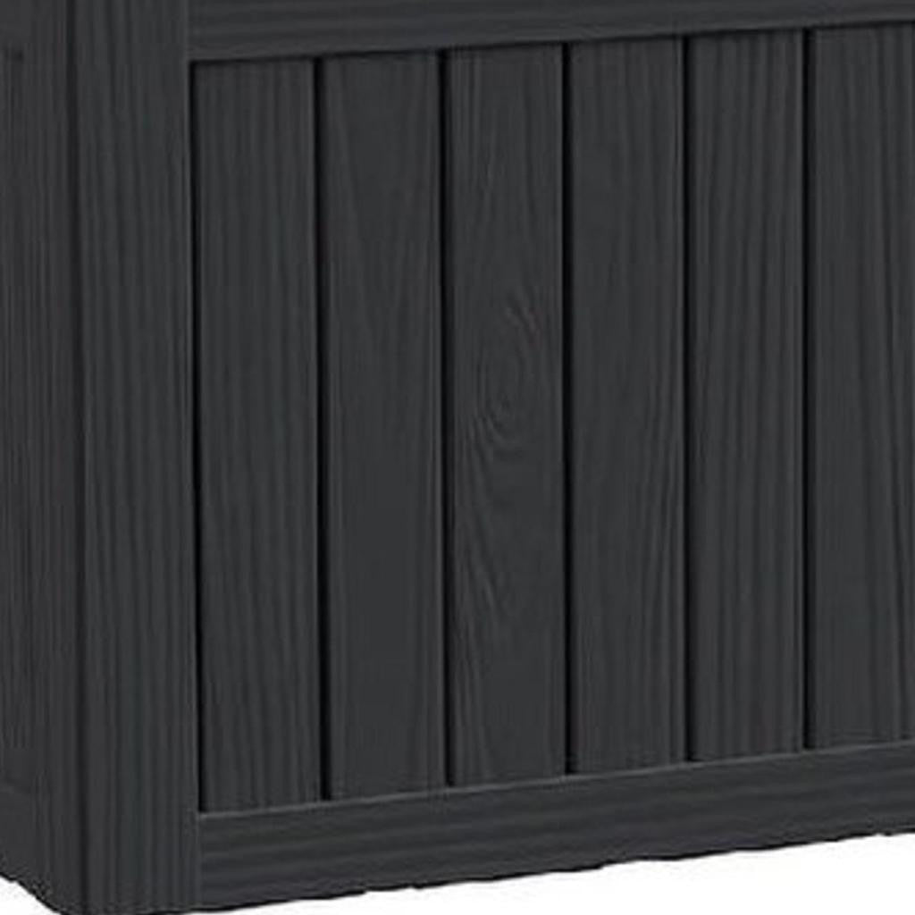 46" Black Polypropylene Water Resistant Deck Box