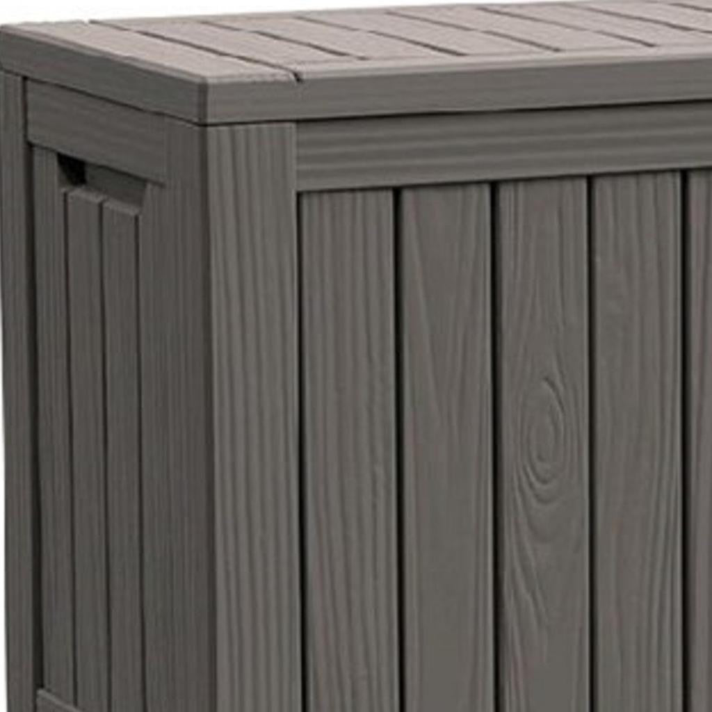 46" Light Brown Polypropylene Water Resistant Deck Box