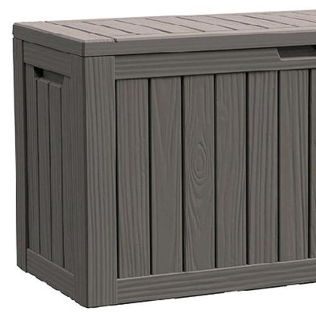 46" Light Brown Polypropylene Water Resistant Deck Box