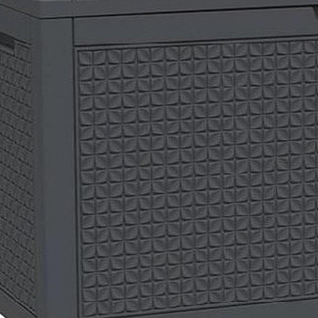 48" Black Polypropylene Water Resistant Deck Box