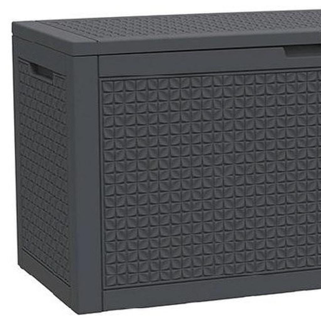 48" Black Polypropylene Water Resistant Deck Box