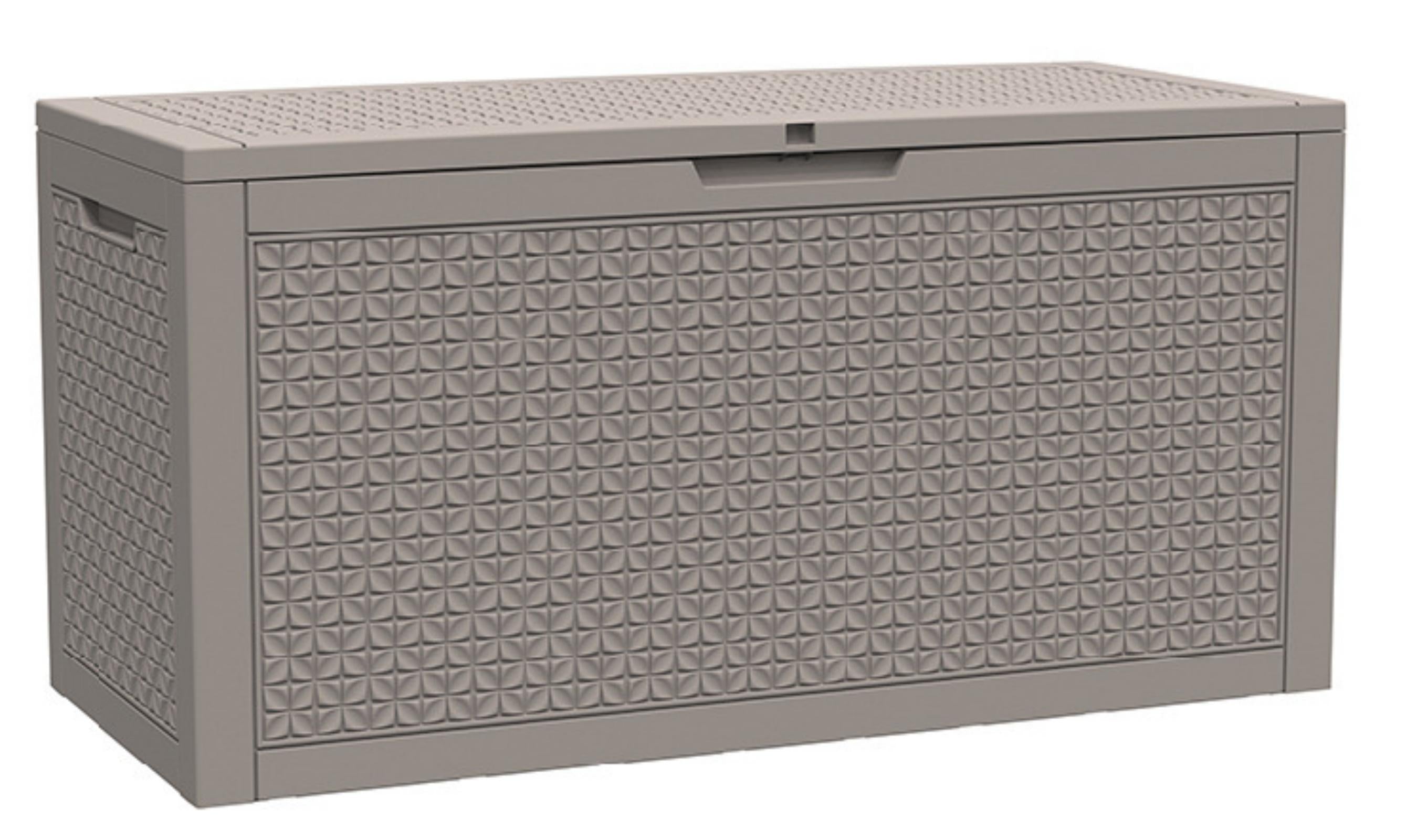 48" Light Brown Polypropylene Water Resistant Deck Box