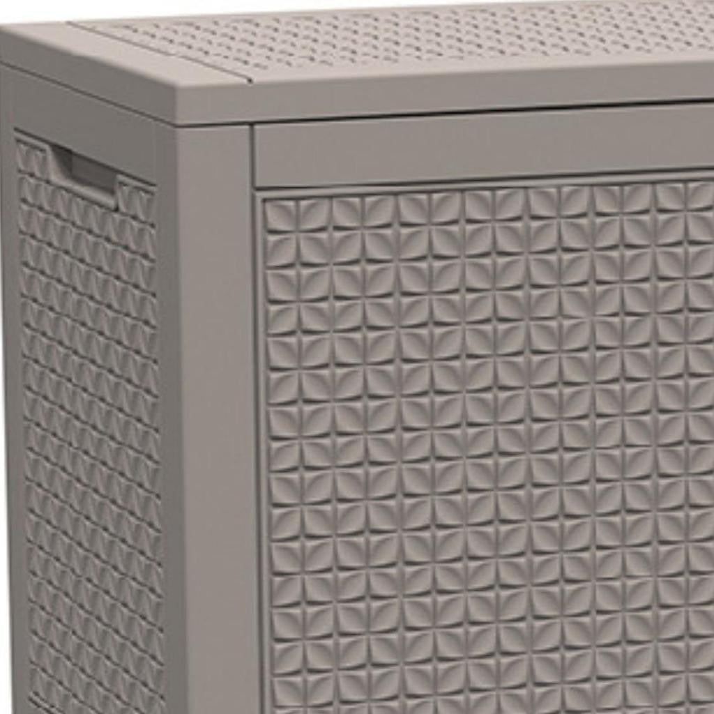 48" Light Brown Polypropylene Water Resistant Deck Box