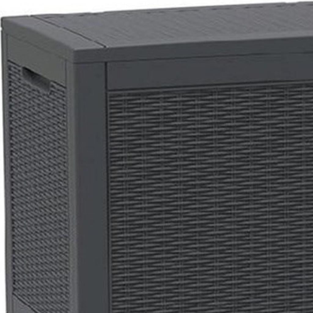 48" Black Polypropylene Water Resistant Deck Box