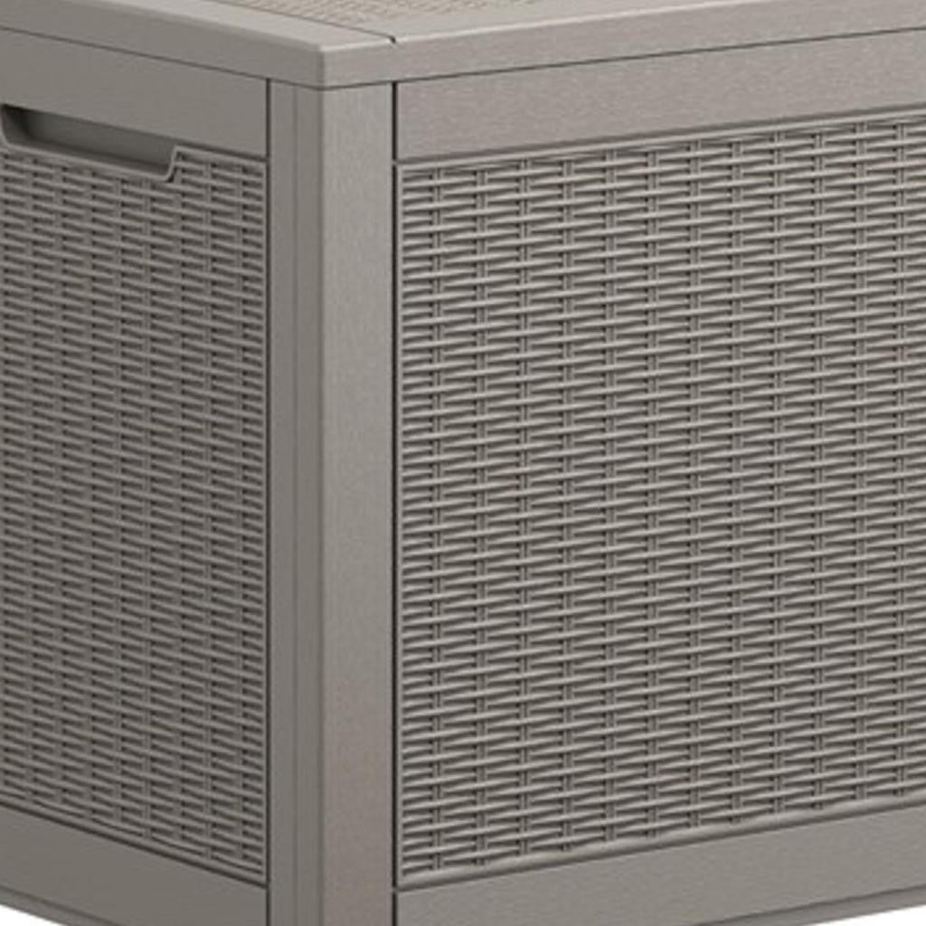 48" Light Brown Polypropylene Water Resistant Deck Box