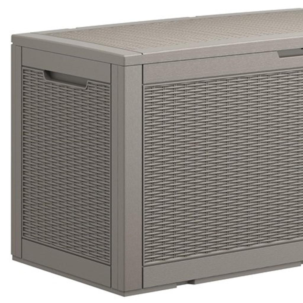 48" Light Brown Polypropylene Water Resistant Deck Box
