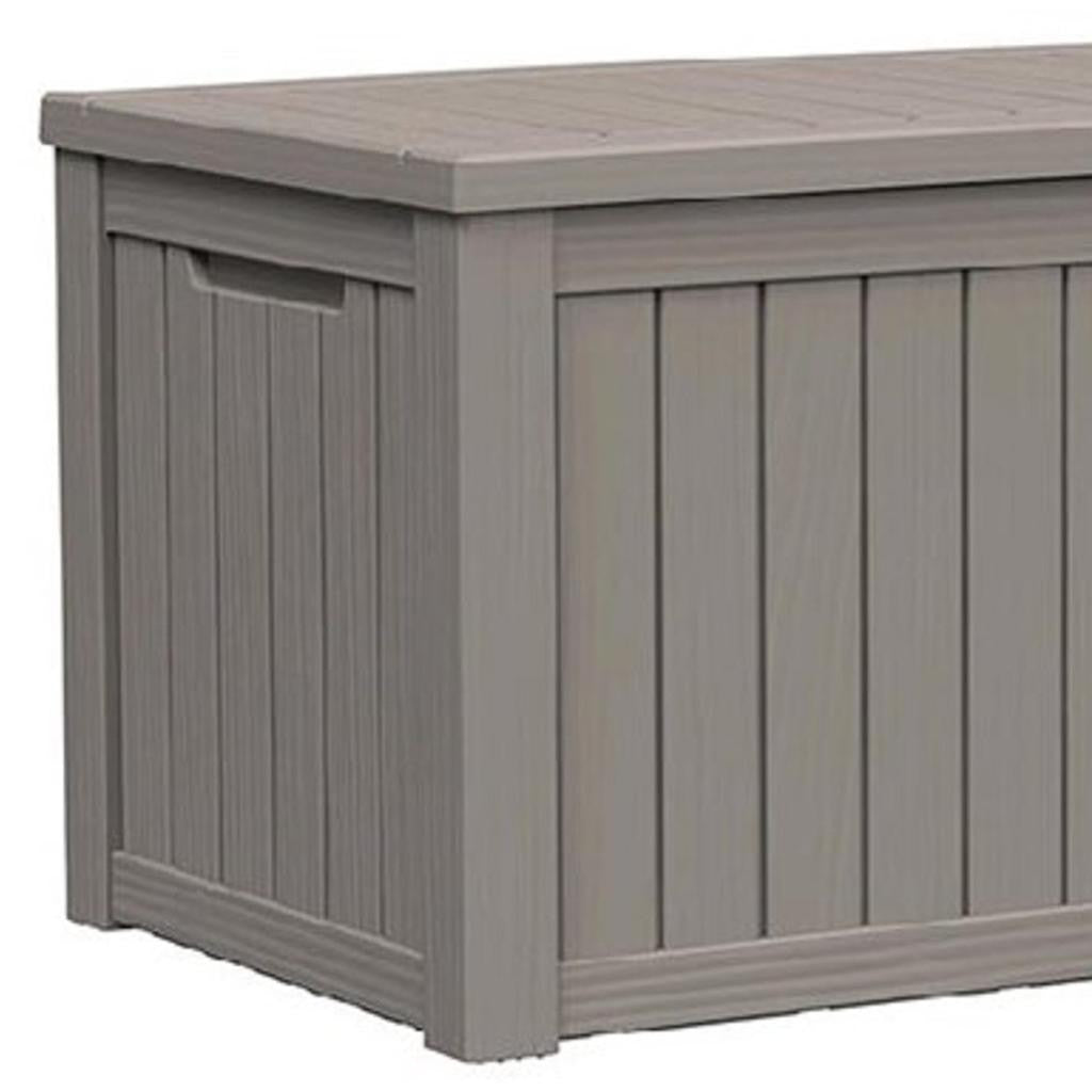 54" Light Brown Polypropylene Water Resistant Deck Box