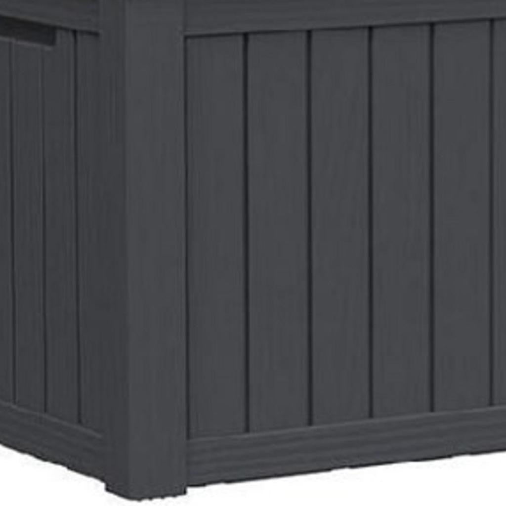 54" Black Polypropylene Water Resistant Deck Box