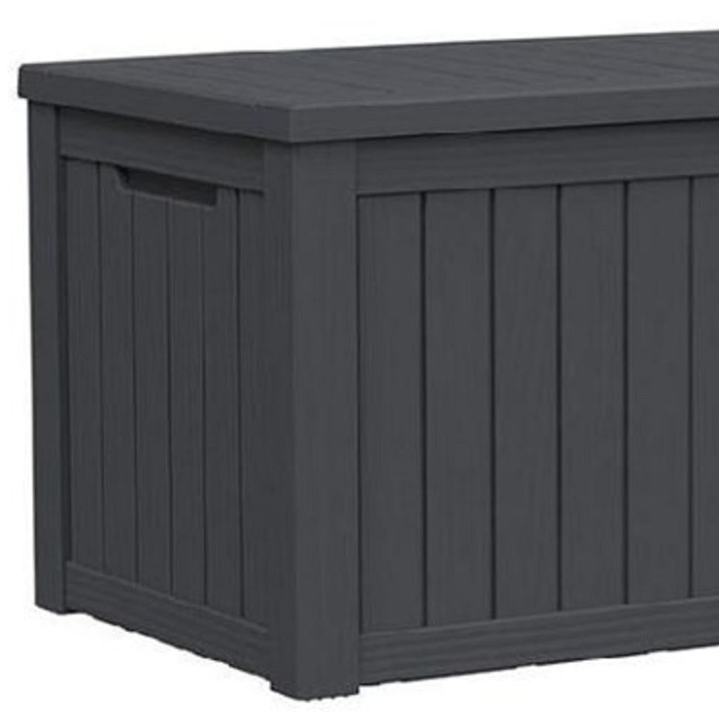 54" Black Polypropylene Water Resistant Deck Box