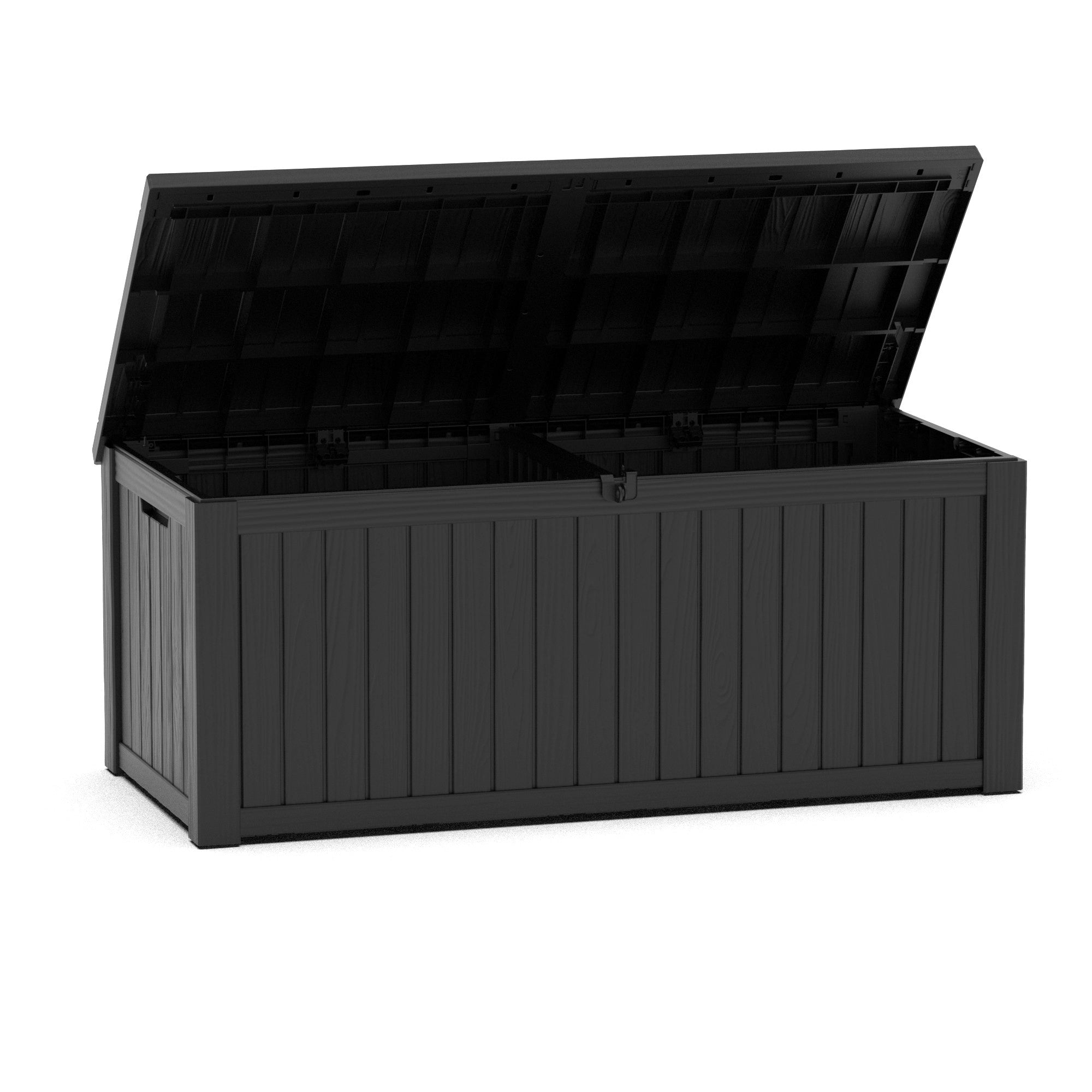 54" Black Polypropylene Water Resistant Deck Box