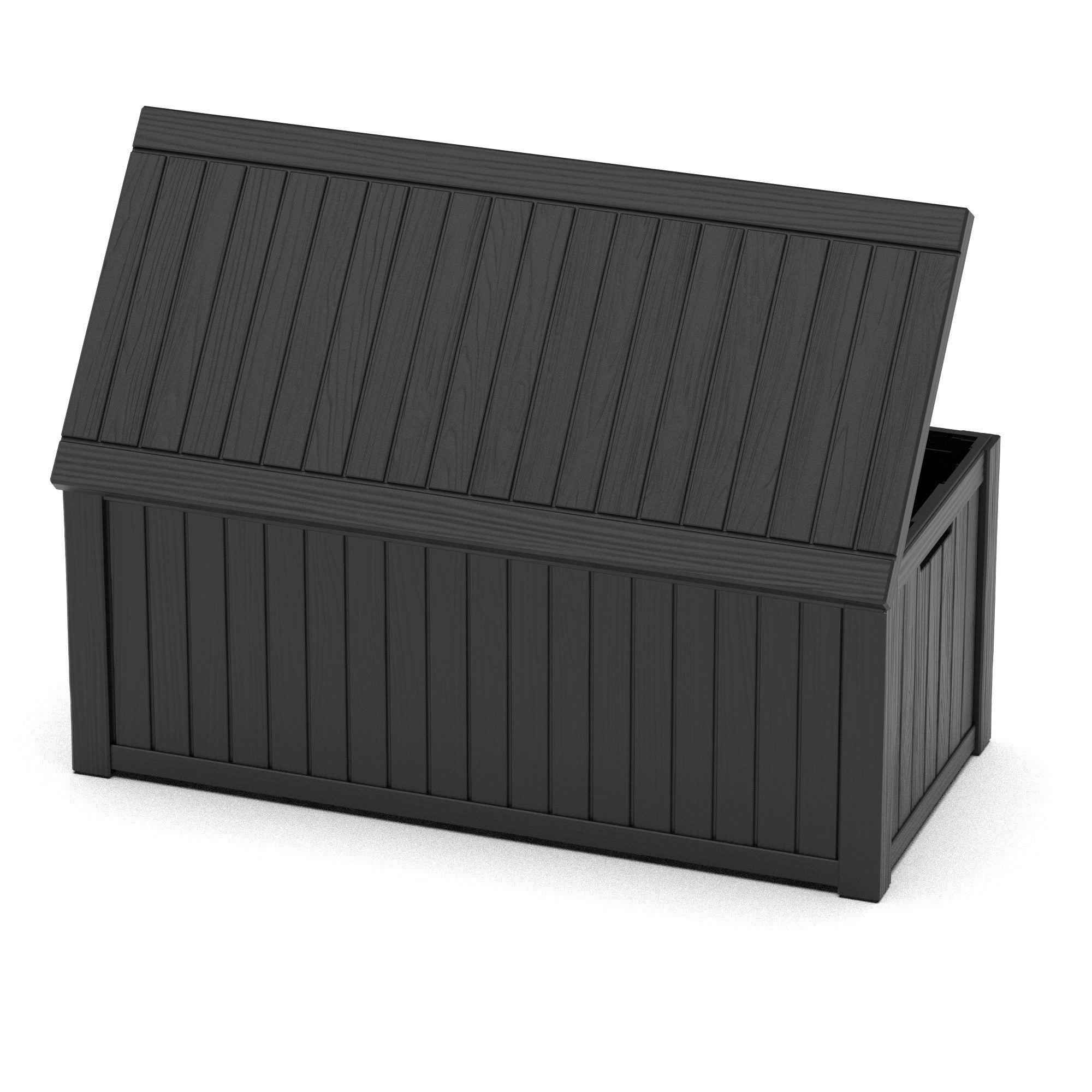 54" Black Polypropylene Water Resistant Deck Box