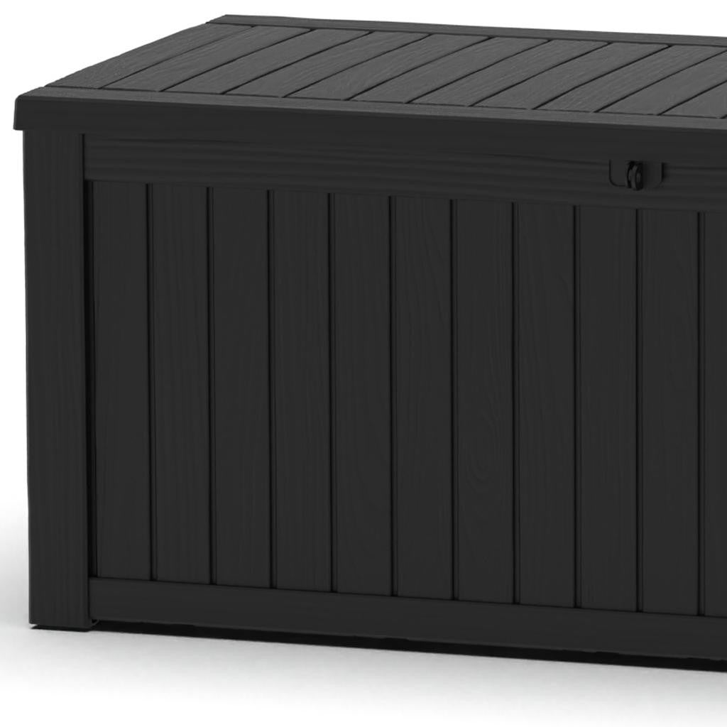 54" Black Polypropylene Water Resistant Deck Box