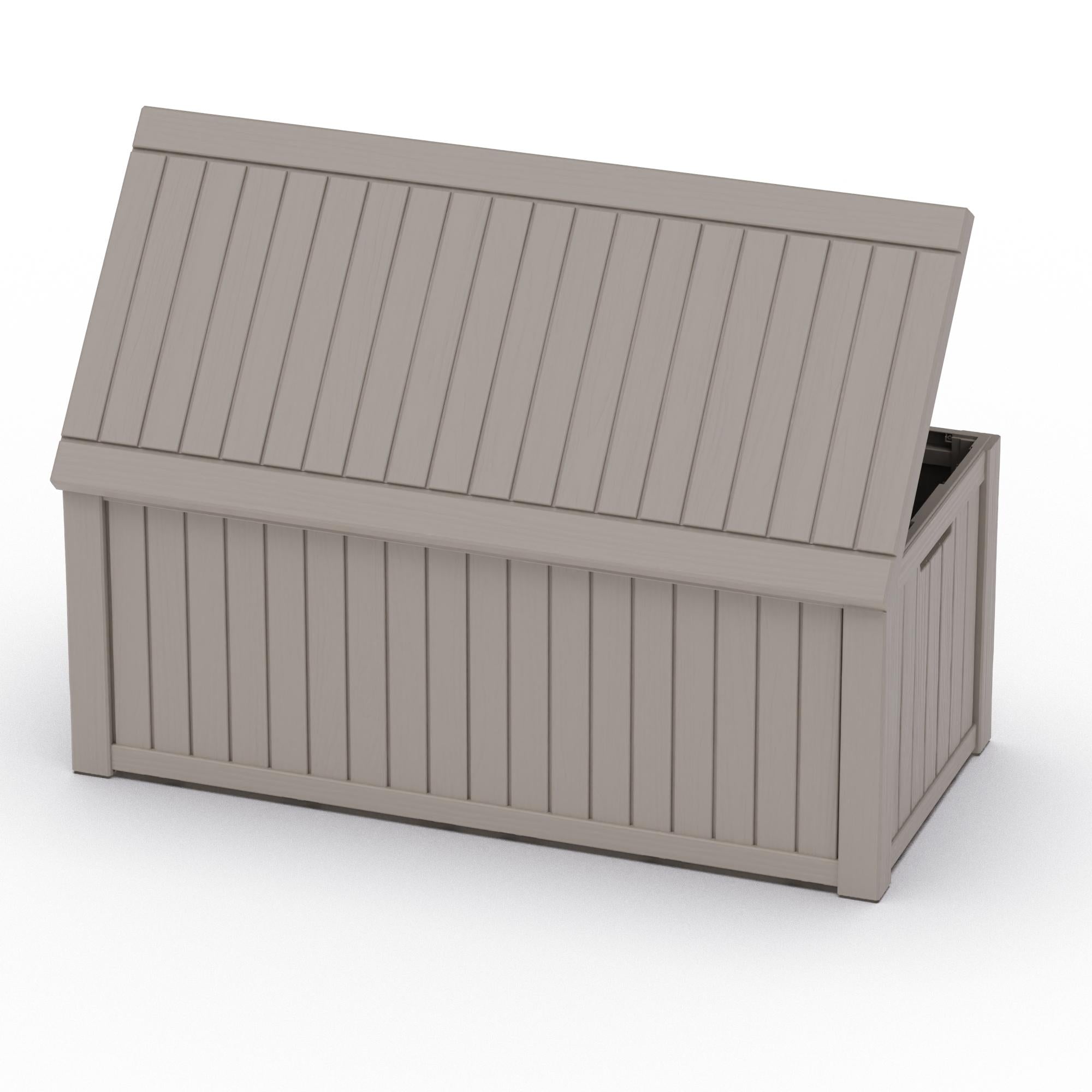 54" Light Brown Polypropylene Water Resistant Deck Box