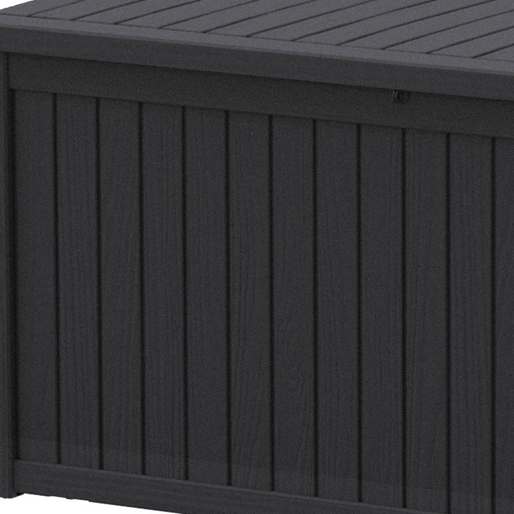 61" Black Polypropylene Water Resistant Deck Box