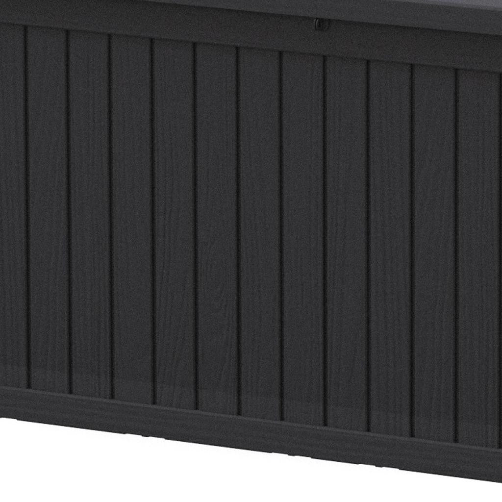 61" Black Polypropylene Water Resistant Deck Box