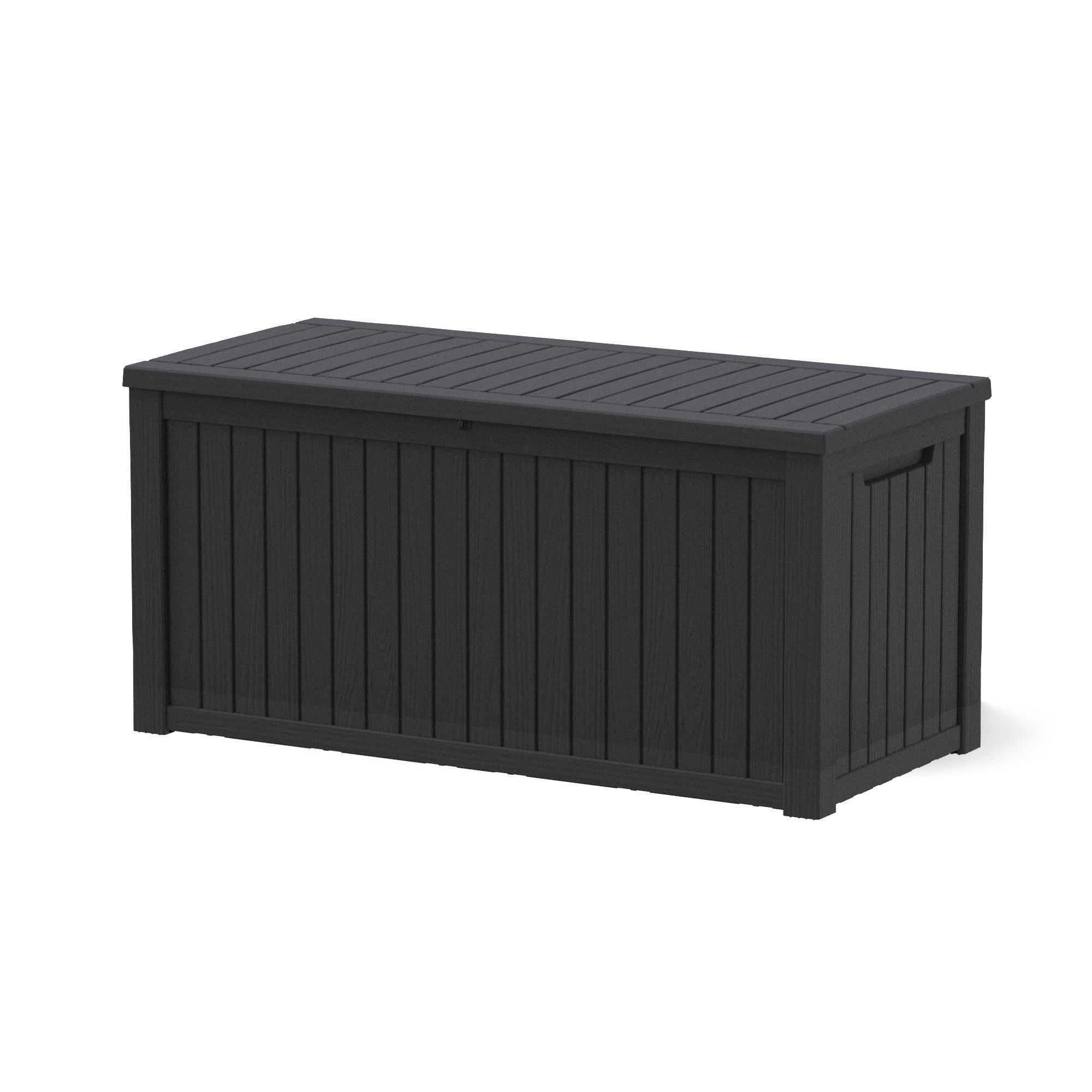 61" Black Polypropylene Water Resistant Deck Box