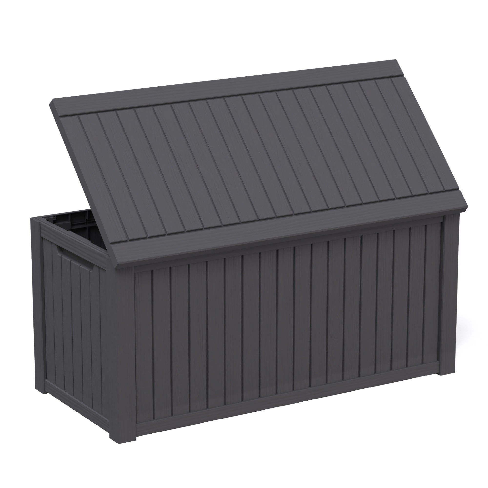 61" Black Polypropylene Water Resistant Deck Box