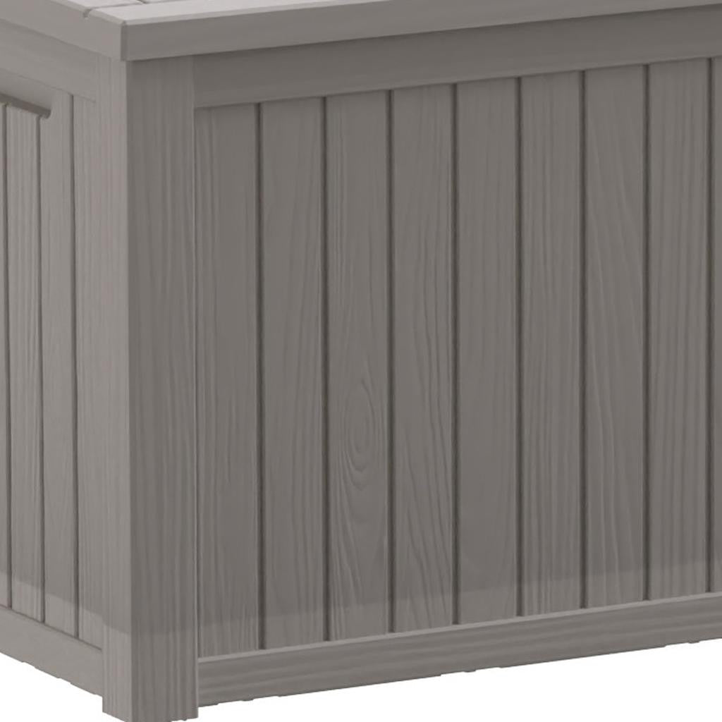 61" Light Brown Polypropylene Water Resistant Deck Box
