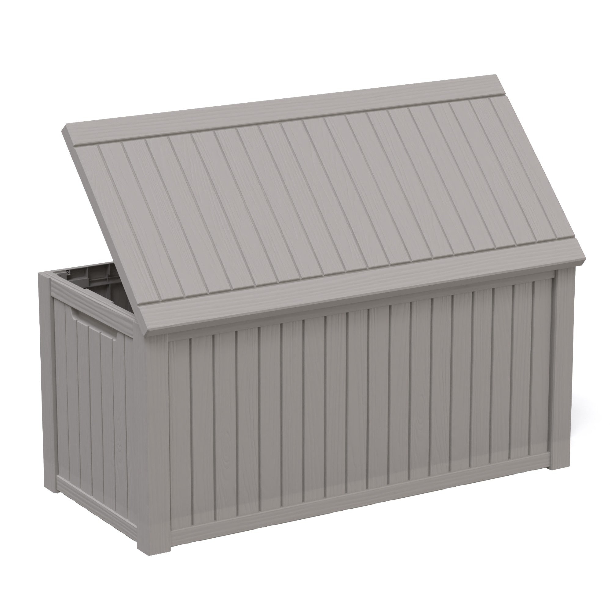 61" Light Brown Polypropylene Water Resistant Deck Box