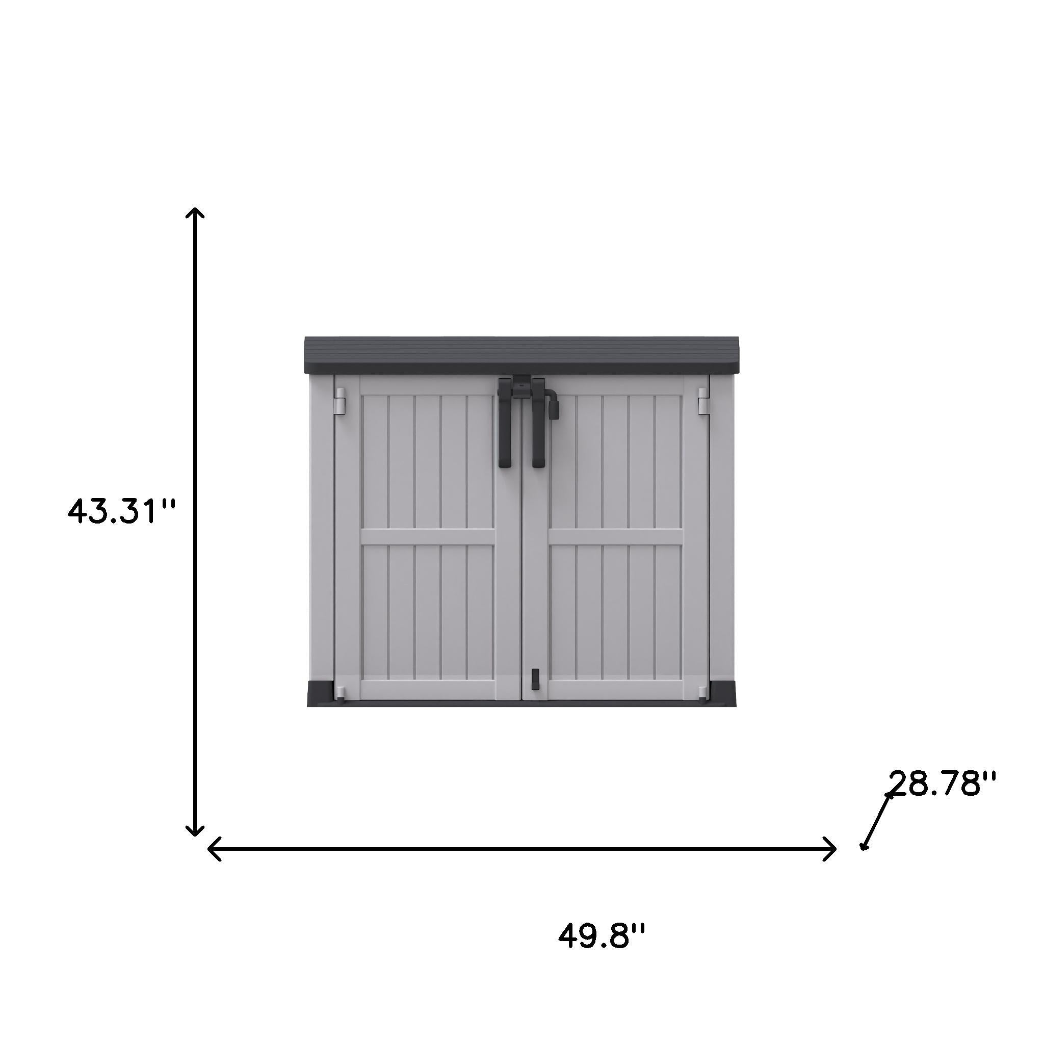 50" White Polypropylene Water Resistant Deck Box