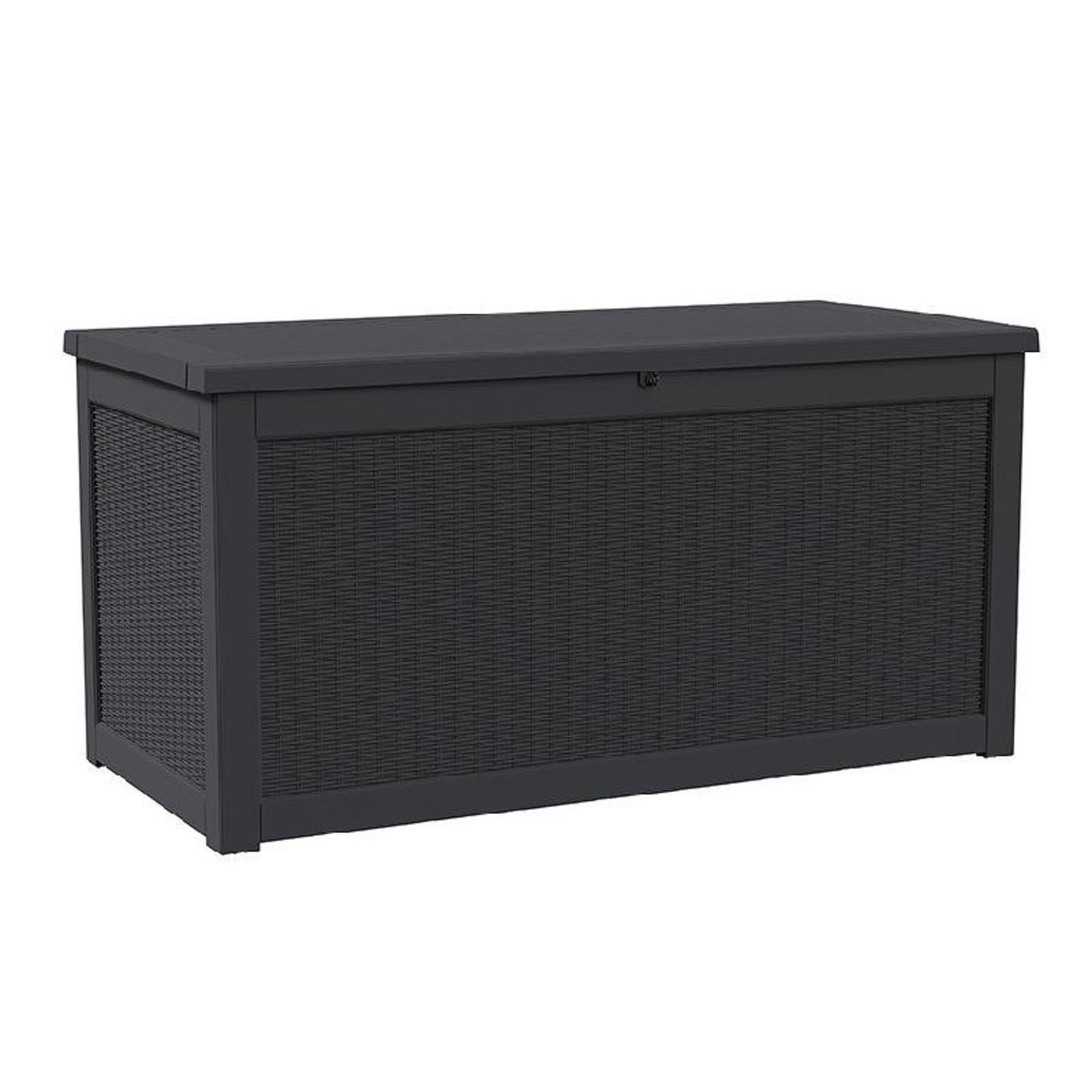 68" Black Polypropylene Water Resistant Deck Box