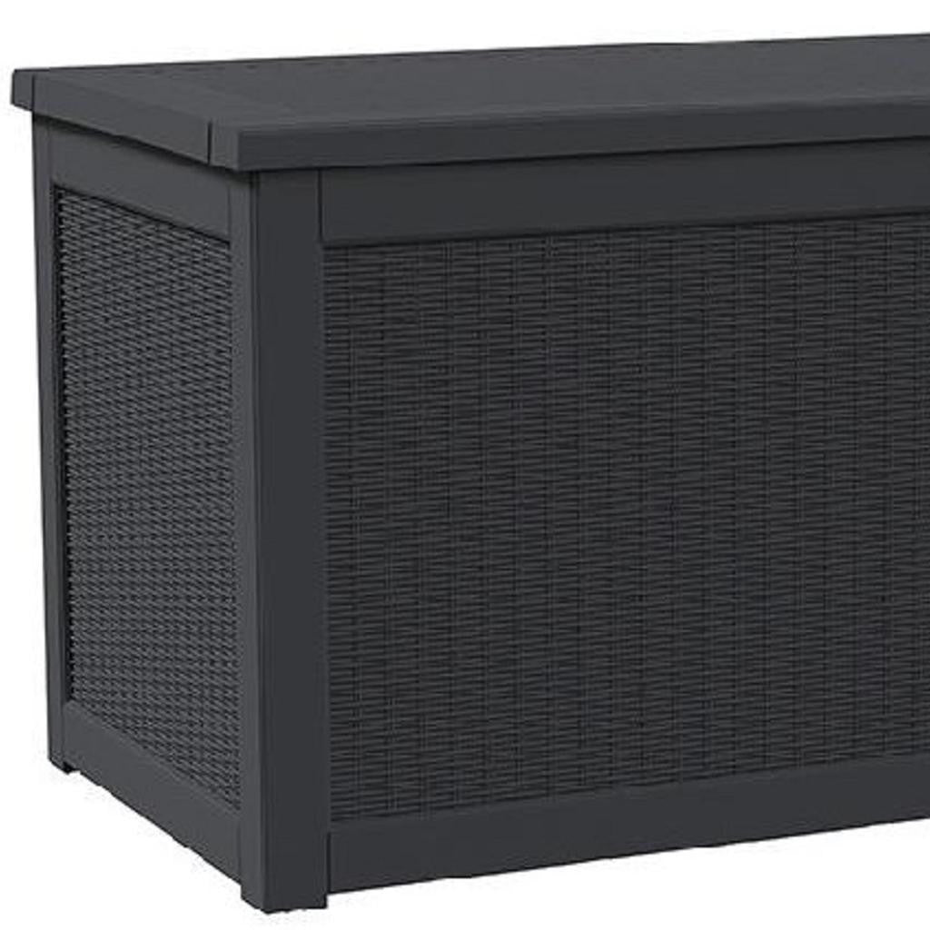 68" Black Polypropylene Water Resistant Deck Box
