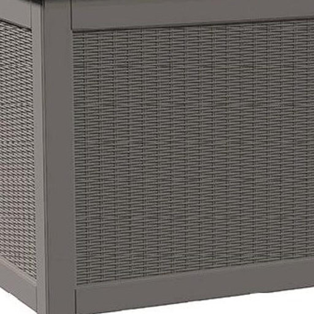 68" Light Brown Polypropylene Water Resistant Deck Box