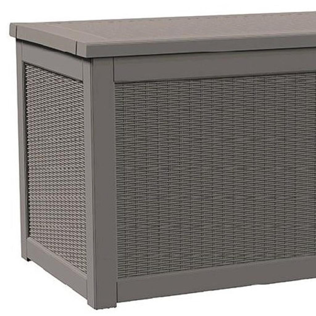68" Light Brown Polypropylene Water Resistant Deck Box