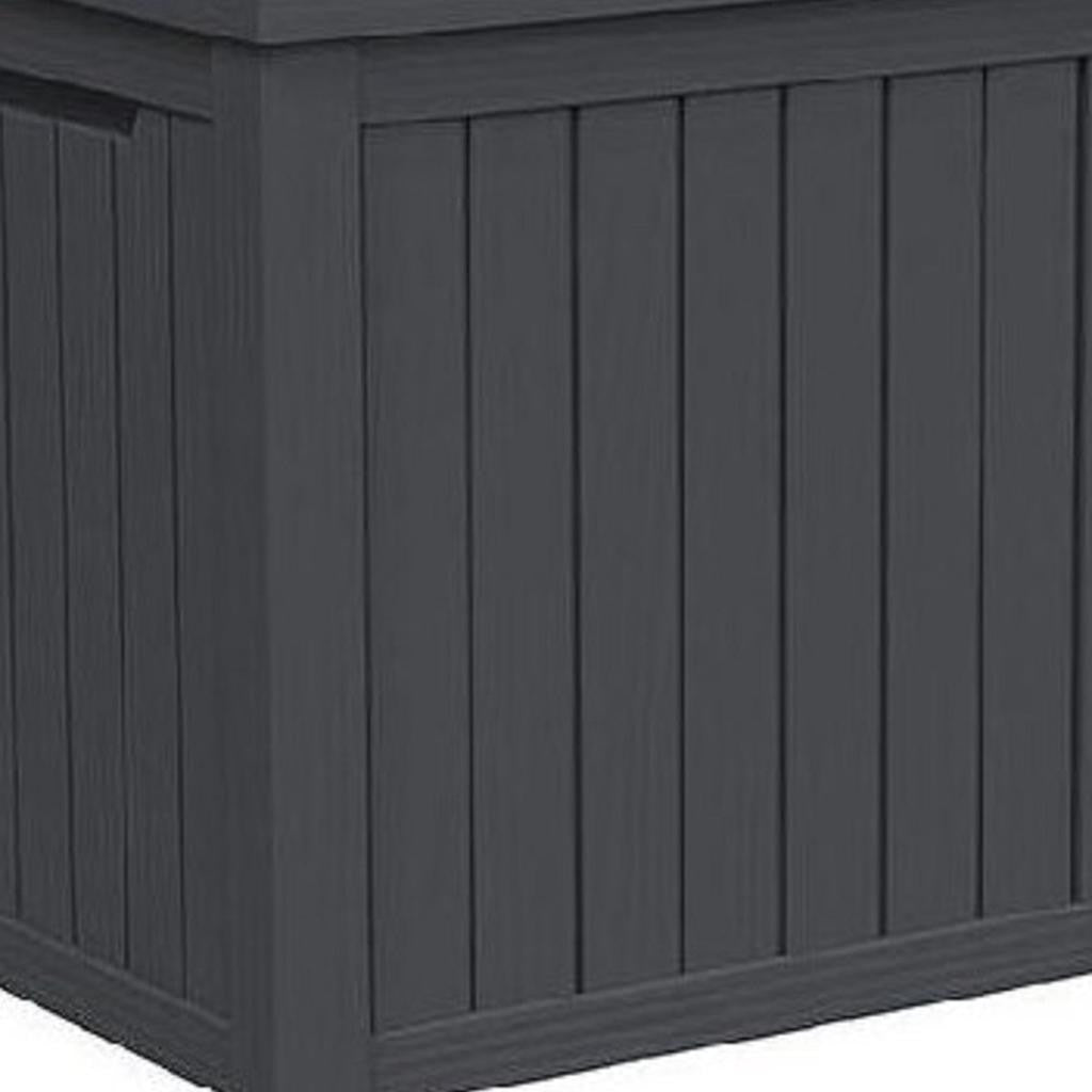 56" Black Polypropylene Water Resistant Deck Box