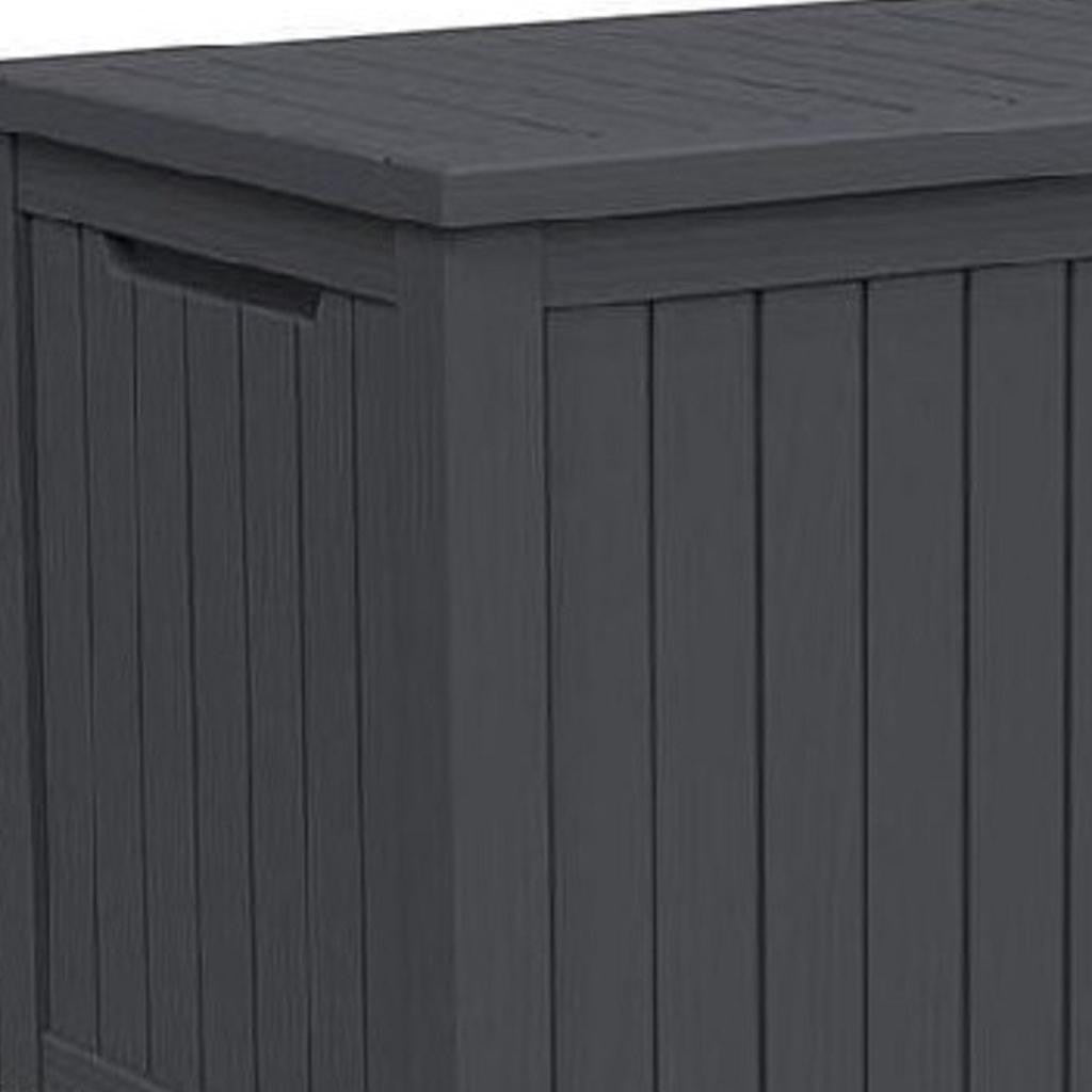 56" Black Polypropylene Water Resistant Deck Box
